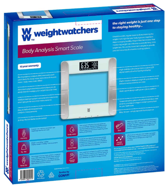 Super Large Lcd Display With Backlight White - Weight Watchers