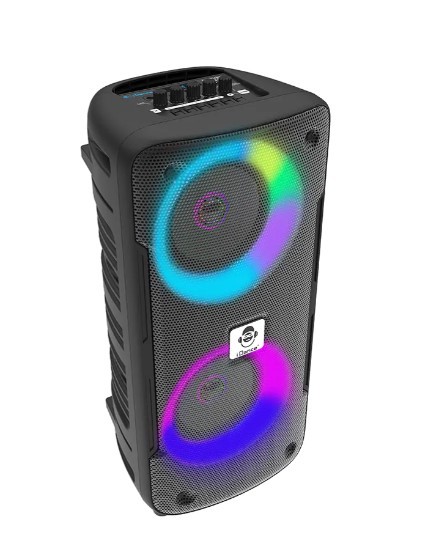 idance groovex portable bluetooth party speaker with mic