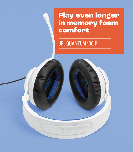 JBL Quantum 100, Wired Over Ear Gaming Headset with Detachable Mic for PC